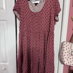 Torrid Pink Polka Dot Dress